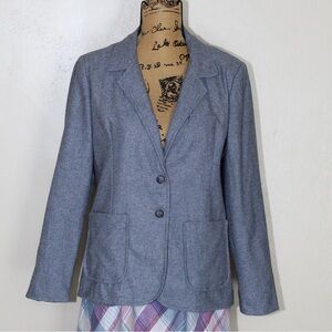 Vintage Stonybrook Gray Wool Lined 2 Button Blazer Women’s S